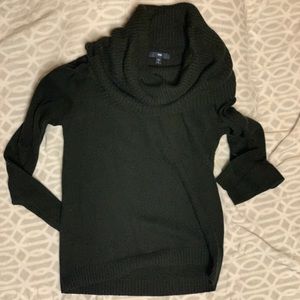 GAP black cowl neck wool sweater